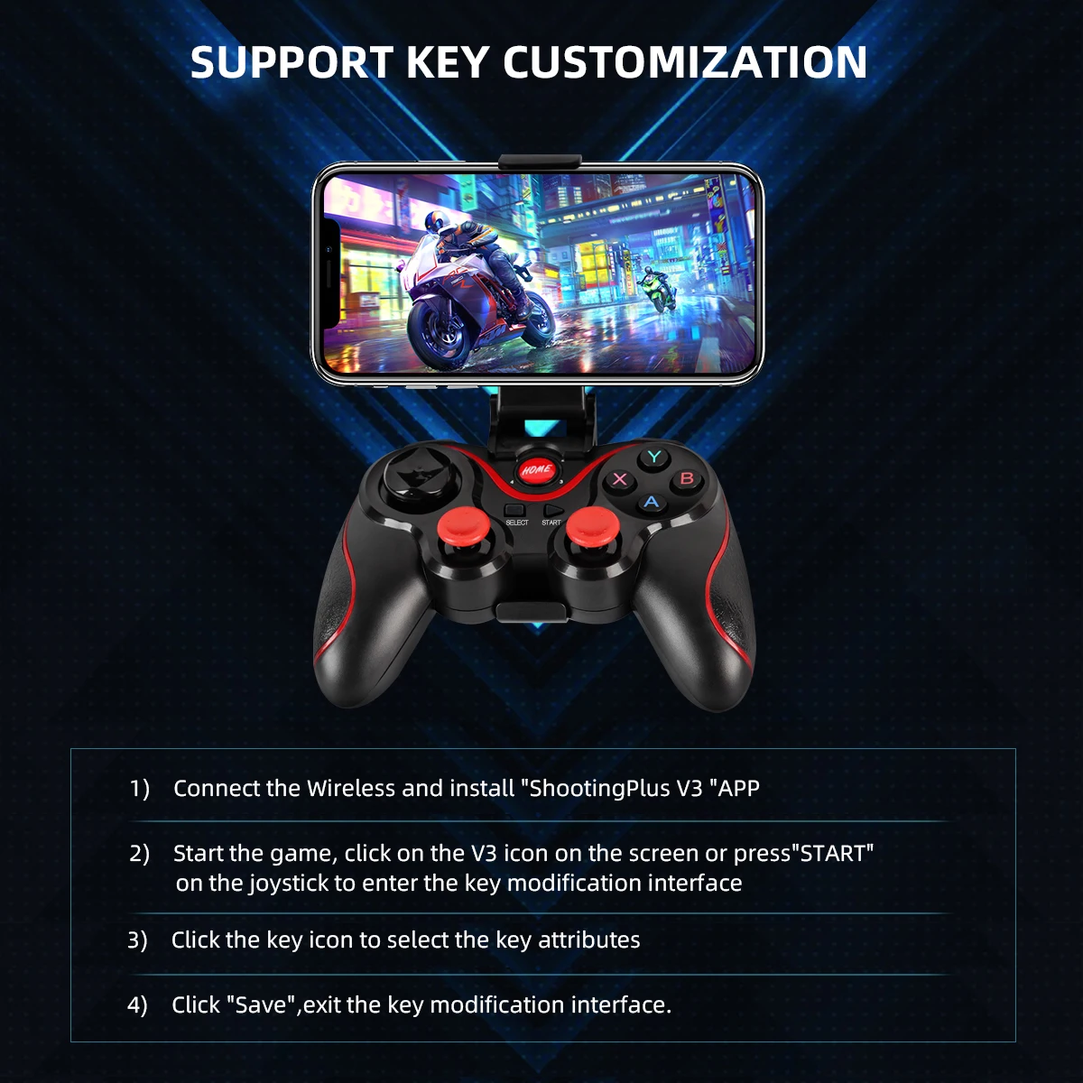 GAMINJA Wireless Bluetooth Gam - огляд і ціна Android Tablet Gaming Accessories