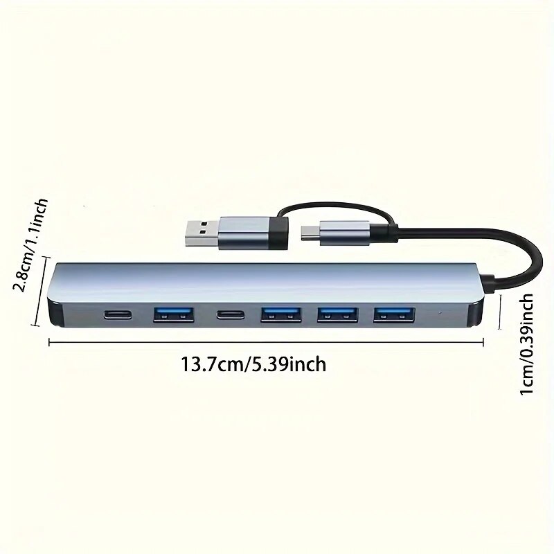 7 Port USB A Type C Hub Concen - огляд і ціна Tablet Accessories