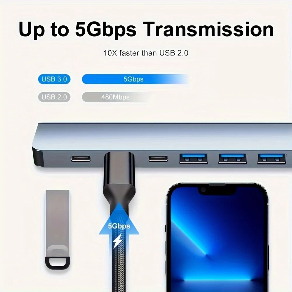 7 Port USB A Type C Hub Concen - огляд і ціна Tablet Accessories