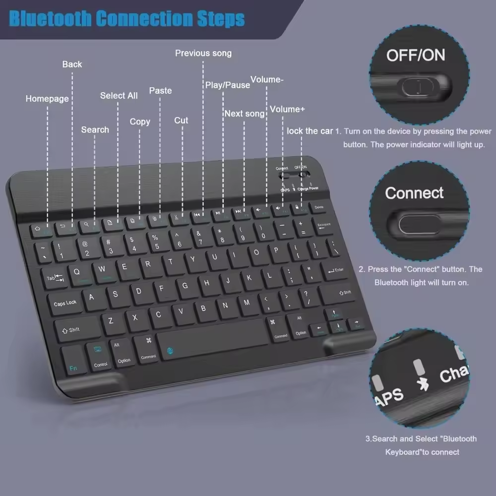 Bluetooth Wireless Keyboard Mo - огляд і ціна Tablet Ipad Accessories