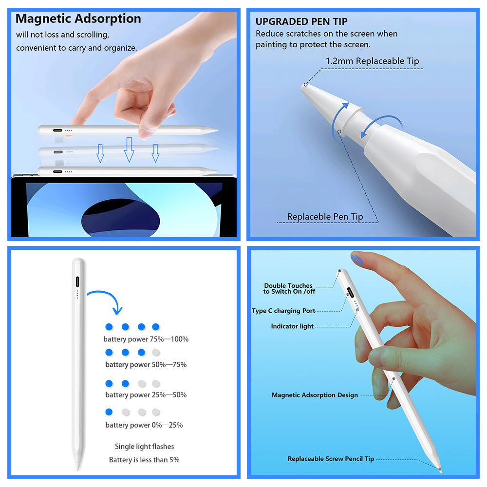 Stylus Pen For 2025 iPad Apple - огляд і ціна Tablet Accessories For Kids