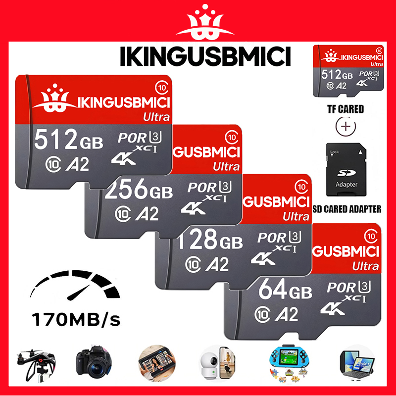 U3 Micro 32/64/128/256/512G Qu - огляд і ціна Microsd Card Tablet